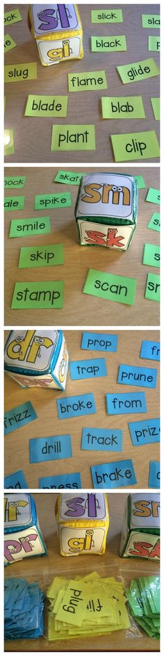 three pictures showing different ways to make sight words with the same word and numbers on them