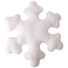 a snowflake made out of foam on a white background with no people around it