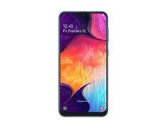 the new samsung galaxy s10 is shown in blue and pink colors, with an image of