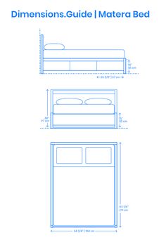 the measurements for a bed frame and headboard are shown in blue ink on a white background