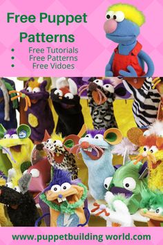 stuffed animal puppets with free pattern for them