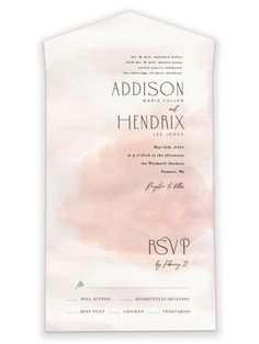 the wedding stationery is designed with watercolor paint