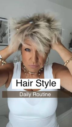 Textured Hairstyles, Basic Hairstyles, Short Spiked Hair, Spiked Hair, Edgy Short Hair, Hairdos For Short Hair, Short Choppy Hair, Blonde Pixie Cuts, Short Hair Tutorial