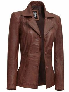 Peplum Leather Jacket, Brown Leather Blazer, Lambskin Leather Blazer, Asymmetrical Leather Jacket, Leather Blazer Women, Varsity Jacket Women, Brown Leather Coat, Leather Jacket Dress, Distressed Leather Jacket