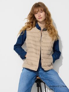 PUFFTECH Compact Vest | UNIQLO US Uniqlo Store, Outer Women, Outer Jacket, Light Rain, Outerwear Vest, Down Vest, Storage Pouch, Helmut Lang, Outerwear Women