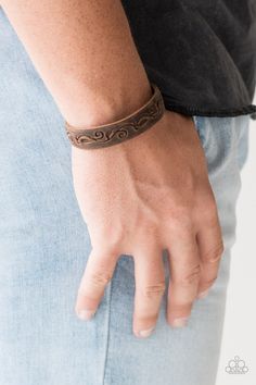 Stamped in a leafy pattern, a skinny brown leather band wraps around the wrist for a seasonal look. Features an adjustable snap closure. Sold as one individual bracelet. Paparazzi Accessories Jewelry, Brown Leather Bracelet, Brown Bracelet, Snap Bracelets, Paparazzi Accessories, Paparazzi Jewelry, Leather Wrap Bracelet, Boutique Jewelry, Leather Wraps