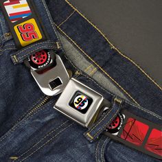 Buckle-Down's iconic Seatbelt Belt is a cool, smart, and exciting blend of fashion and function. Always a conversation starter, our Seatbelt Belt adjusts to perfectly fit your waist while showcasing your unique sense of style. Our Seatbelt Belts are made with authentic automotive style seatbelt buckles making them easy to open and close at the push of a button. Our adult-size Seatbelt Belts are 1.5 inches wide and our kid-sized Seatbelt belts are 1.0 inch wide. This product is Handcrafted in USA Lightning Mcqueen 95 Logo, Masc Outfits For Women, Hippie Goth, Seatbelt Belt, Cars Lightning Mcqueen, Green Web, Genie Aladdin, Masc Outfits, Buckles Fashion