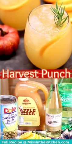 an image of harvest punch with apples in the background