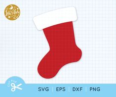 christmas stocking svg cut file