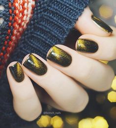 60 Dark Nails for Winter | Cuded Dark Nails For Winter, Nails For Winter, Wide Nails, Yellow Nail, Cute Toe Nails, Nail Design Inspiration, Easy Makeup, Dark Nails, Colorful Nail Designs