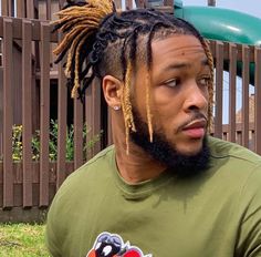 Short Dreadlocks Hairstyles Men, High Top Dreads Men Fade Haircut, Taper Fade Dreadlocks, Dreads With Taper Fade, Man Loc Styles, Dreads Short Hair Men, Professional Dreadlock Hairstyles Men, Mohawk Dreads Mens, Dread Undercut