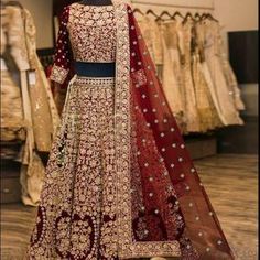 Heavy embroidery bridal lehenga choli Indian Pakistani wedding | Etsy Designer Bridal Lehenga Choli, Saree Bollywood, Desi Wedding Dresses, Lehnga Dress