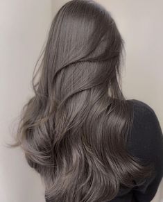 Cool Tone Hair Color Asian, Dark Cool Toned Brown Hair, Olive Gray Hair Color, Dark Mousy Brown Hair, Ash Gray Brown Hair, Green Tea Hair Color, Dark Grey Brown Hair, Ashy Dark Hair, Dark Charcoal Hair