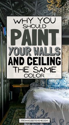 Why You Should Paint Your Walls And Ceiling the Same Color | Painting Ideas For Walls Paint Ceiling Same As Walls Bedroom, Painting Room With Angled Ceiling, Walls And Ceiling Painted All One Color, Painting Ceiling Same Color As Walls Living Room, Bedroom Wall And Ceiling Same Color, Painting Wall And Ceiling Same Color, Should You Paint Ceiling Same As Walls, Should You Paint Walls And Trim The Same Color, Painted Walls And Ceiling Same Color