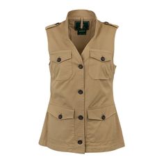 Women's Serengeti Vest - Hazelnuttd {border: 1px solid #ccc;}br {mso-data-placement:same-cell;}Inspired by the wide-open spaces of the fascinating African plain, the Beretta Serengeti line takes the concept of the Safari apparel to new heights of technical and sartorial excellence. A tapered waist adds shape to a classic Serengeti vest. The open neckline and short collar works well to wear a collared shirt underneath without extra bulk at the neck. Available in Hazelnut and Green this is a safar Safari Vest, Safari Trip, African Plains, Open Spaces, Collared Shirt, Outdoor Adventure, Hazelnut, Unique Design, Sleeveless Top