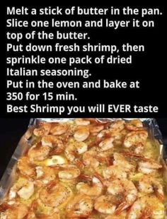 the recipe for shrimp casserole is shown in two different languages, including one being cooked