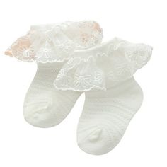 Baby Girls Socks, Cute Sweet Lace Patchwork Soft Lightweight Non-slip Socks Infant Socks These sweet socks are a nice gift for baby girls, let your baby have a better walking experience! Specification Color: yellow, white, pink Age: 3-12 months, 12-24 months Material: cotton blend Pattern: lace patchwork Package Contents 1 pair of socks Friendly Tips 1.Please kindly allow 2-3% difference according to manual measurement 2.Please note that a slight color difference should be acceptable due to the Cute Baby Socks, Girls Ankle Socks, White Baby Dress, Thick Wool Socks, Cotton Lace Tops, Newborn Socks, Frilly Socks, Newborn Accessories