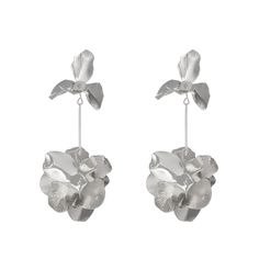 Material: Alloy Fashion Element: Flowers Style: Europe and America Silver Drop Earrings With Flower Decoration, Number Earrings, Flower Jewelry, Silver Accessories, Love Is Free, Style Women, Beautiful Gift Boxes, Flower Jewellery, Flower Shape