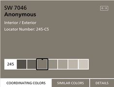 the color scheme for an interior and exterior painting project