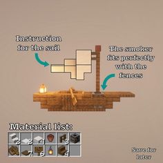 the instructions for how to build a floating island in minecraft with pictures on it