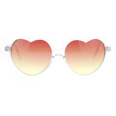 SA106 women's cute valentine love heart shape sunglasses with oceanic color lenses. (p4849mc) Size: one size.  Color: Yellow.  Gender: female.  Age Group: adult. Yellow Heart Sunglasses, Adjustable Heart-shaped Sunglasses For Summer, Heart Shape Sunglasses, Playful Heart-shaped Summer Sunglasses, Playful Heart-shaped Sunglasses With Uv Protection, Spring Heart-shaped Plastic Sunglasses, Color Sunglasses, Shape Sunglasses, Pop Color