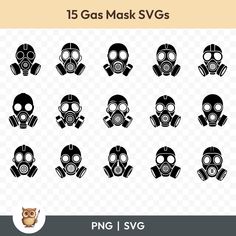 gas masks svg files for cutting