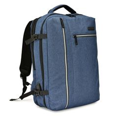 Travel Select's Grayville 17 in. Multifunctional Tech Backpack is your stylish companion on the move. Crafted with water-resistant 600D brushed polyester, it features a built-in USB port for convenient charging. With 2 front zippered pockets, 2 large compartments, multiple organizer pockets, compression straps, and a built-in key hook, it keeps you organized. The expansion gusset adds packing space, and the padded 15 in. laptop compartment ensures your tech is secure. Comfort is key with padded adjustable shoulder straps and an ergonomic airflow back panel. The luggage loop allows easy portability by sliding through luggage handles. Stay connected and organized with this sleek, functional backpack. Versatile Blue Backpack For Outdoor Activities, Functional Blue Backpack With Anti-theft Pocket, Blue Travel Backpack With Anti-theft Pocket, Blue Waterproof Backpack For Daily Use, Blue Nylon Backpack For Commuting, Versatile Blue Nylon Backpack, Daily Use Waterproof Blue Backpack, Functional Blue Waterproof Backpack, Functional Blue Backpack Luggage