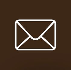 an email envelope icon on a dark brown background with white lines in the bottom right corner