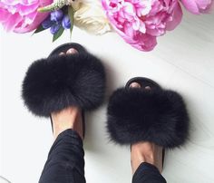 Shoes Women's Shoes Slippers fur slippers fox fur slippers real fur slippers fur slides real fox fur designer slides fluffy slides fur sandals mothers day gift outdoor slippers flower girl sandals furry slides fur flip flop Fluffy Sliders, Faux Fur Slides, Slides Slippers, Fuzzy Slippers, Formal Dresses For Women, Slipper Sandals, Real Fur