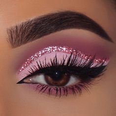 Birthday Eyeshadow, Xv Ideas, Eye Makeup Images, Prom Eye Makeup, Makeup Images, Pink Eye Makeup, Prom 2023, Cute Eye Makeup, Cap Decoration