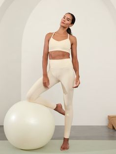 FOR: Yoga or studio practice FEEL: Cozy, brushed, live-in comfortable FAVE: Ribbed ankle cuffs flex with your every stretch Fitted next to the body with a high-rise waistband Full length, hits at ankle Inseam: Regular 27 1/2", Tall 30 1/2", Petite 25 1/2". Athleta Leggings, Bra Dress, Ribbed Leggings, Ankle Cuffs, High Rise Leggings, Bottom Clothes, Big And Tall, Petite Size, Black Leggings