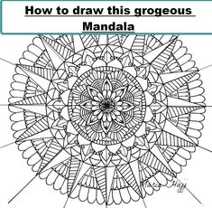 How to draw a detailed mandala with intersected patterns Mandala Practice, What Is A Mandala, Simple Mandala Design, Detailed Mandala, Zentangle Drawing, Mandala Sketch, Easy Mandala Drawing, Mandela Art