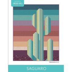 an image of a cactus with the words saguaro on it