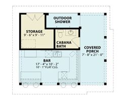 the floor plan for a small cabin home