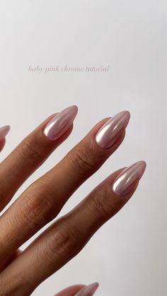 Wedding Guest Nails Ideas Almond, Simple Summer Nails 2024, Pink Chrome Nail, Ball Nails, Summer Ball, Bridesmaids Nails, Pink Chrome Nails, Chrome Nails Designs, Graduation Nails