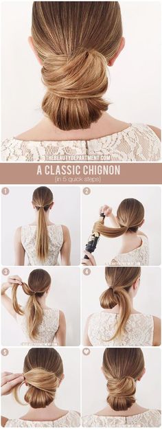 The Beauty Department: Your Daily Dose of Pretty. - RED CARPET READY Sanggul Cepol, Sanggul Modern, Classic Wedding Hair, Wedding Hairstyles Tutorial, Hair Tutorials Easy, Bridal Updo, Wedding Hairstyles For Long Hair, Hair Dos, Half Up