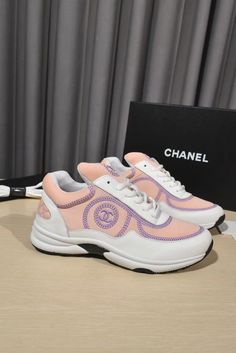 CHL Pink Trainer Sneakers Available size 35-42It comes with a Dust box, Care manual, Tag, and Paper bag. Edgy Accessories, Chanel Pink, Trendy Streetwear, Pink Chanel, Fashion Revolution, Pink Sneakers, Trainer Sneakers, Oversized Jacket, Urban Outfits