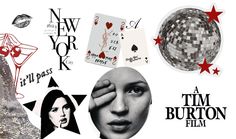 an advertisement for the new york times magazine with images of women's faces and stars