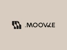 the logo for moovve is shown in black and white on a gray background