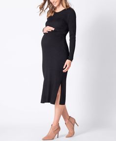 in stock Maternity Cocktail Dress, Maternity Winter Coat, Black Maternity Dress, Maternity Cardigan, Maternity Black Dress, Pregnancy Clothes, Ls Dress, Maternity Nursing Dress, Stylish Maternity Outfits