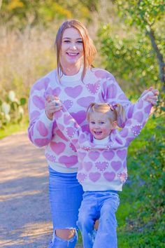 *Each sweater sold separately* Long sleeve design makes it a perfect pick all season long Mom & child tops both feature blush pink hearts Pearl beads outlining selective hearts Ultra soft material for comfort & ease Give you and your little heartbreaker an adorable touch with these Mom & Me - Pearl Heart Sweater. These sweaters feature long sleeves and a fun heart design. In a versatile color, this sweater is made from soft and breathable fabric that will keep her comfy during all adventures. She can pair it with a variety of SIP bottoms & our booties for the perfect look! Little ones love to match their mommy! bullets:Includes: Sweater only 10% Nylon, 60% Viscose, 30% PBT Children Top, Long Sleeve Design, London Spring, Pearl Heart, Heart Sweater, Pink Hearts, Mom Kid, Pink Pearl, Spring 2024