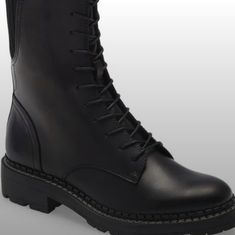 Questions? Leave A Comment Below! Black Lace-up Boots With Lug Sole And Plain Toe, Black Lace-up Boots With Lug Sole, Black Lace-up Combat Boots With Textured Sole, Black Plain Toe Combat Boots For Work, Black Plain Toe Combat Boots With Leather Footbed, Black Combat Boots With Leather Footbed And Plain Toe, Suede Combat Boots, Black Moto Boots, Black Lace Up Boots