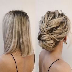 Style Straight Hair, Neck Length Hair, Updos For Short Hair, Sanggul Modern, Medium Length Updo, Hairstyles For Straight Hair, Preppy Hairstyles, Short Hair Bun