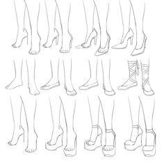 the different types of legs and shoes for each person to see in their own body