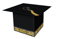 a graduation cap with the words congrats grad on it and a gold tassel