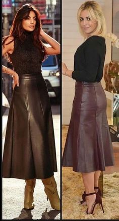 Rok Outfit, Classy Business Outfits, Modest Casual Outfits, Leather Skirt Outfit, Skirt Inspiration, Look Office, Skirt Outfits Fall, Winter Fashion Outfits Casual, Leather Skirts