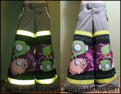 Invader Zim Phat Pants  http://www.enlightenedlibracreations.com/Store/index.php Phat Pants Rave, Invader Zim Outfit, Phat Pants, Alien Clothes, Magic Clothes, Rave Pants, Rave Gear, Scene Outfits, Rave Fashion