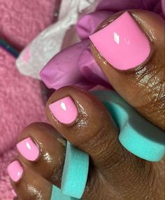 Solid Color Pedicure, Pastel Toes Nails, Milky Pink Toe Nails, Baby Pink Toe Nails, Bubble Gum Pink Nails Acrylic, Pink Toes Nails, Light Pink Toes, Light Pink Toe Nails, Pink Acrylic Toes