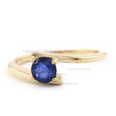 Sapphire Ring in 14K Gold, Genuine Blue Sapphire Ring, Sapphire Engagement Ring, Gold Crossover Ring With Sapphire, September Birthstone ≫ Features * item code: SPBR00349 * Metal: 14K Solid Gold * Metal: 14K Solid Gold (18K also available - Additional fees may apply) * More options in gold color: Rose gold, yellow gold, White gold * Blue Sapphire Wt: 0.6 Ct. * Ring Size: 3 to 10 (all sizes available) ≫ FAQ below for more detail. ✦ Sizing We can adjust most items to fit your sizing preferences. M Sapphire Birthstone Ring In 14k Gold, Blue Sapphire Ring With 14k Gold Round Band, Yellow Gold Sapphire Birthstone Ring, Blue Sapphire Ring In 14k Gold, Blue Solitaire Birthstone Ring In 14k Gold, Fine Jewelry Blue Sapphire Ring With Round Stone, Blue Solitaire Diamond Ring In 14k Gold, Blue Birthstone Ring In 14k Gold, Blue Birthstone 14k Gold Round Band Ring