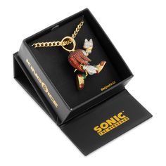 By popular demand, we introduce full character designs to the official Sonic x King Ice collab. This piece features hundreds of stones as well as polished surfaces to capture every detail. Knuckles is seen mid-punch, taking inspiration from his iconic strength. Sonic Merch, Rockstar Birthday, Rockstar Birthday Party, Sonic X, Jewelry King, Edgy Jewelry, Anime Jewelry, Y2k Accessories, Sonic Fan Characters